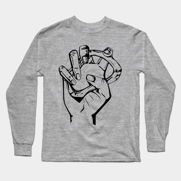 Hand climber Long Sleeve T-Shirt by Guernat